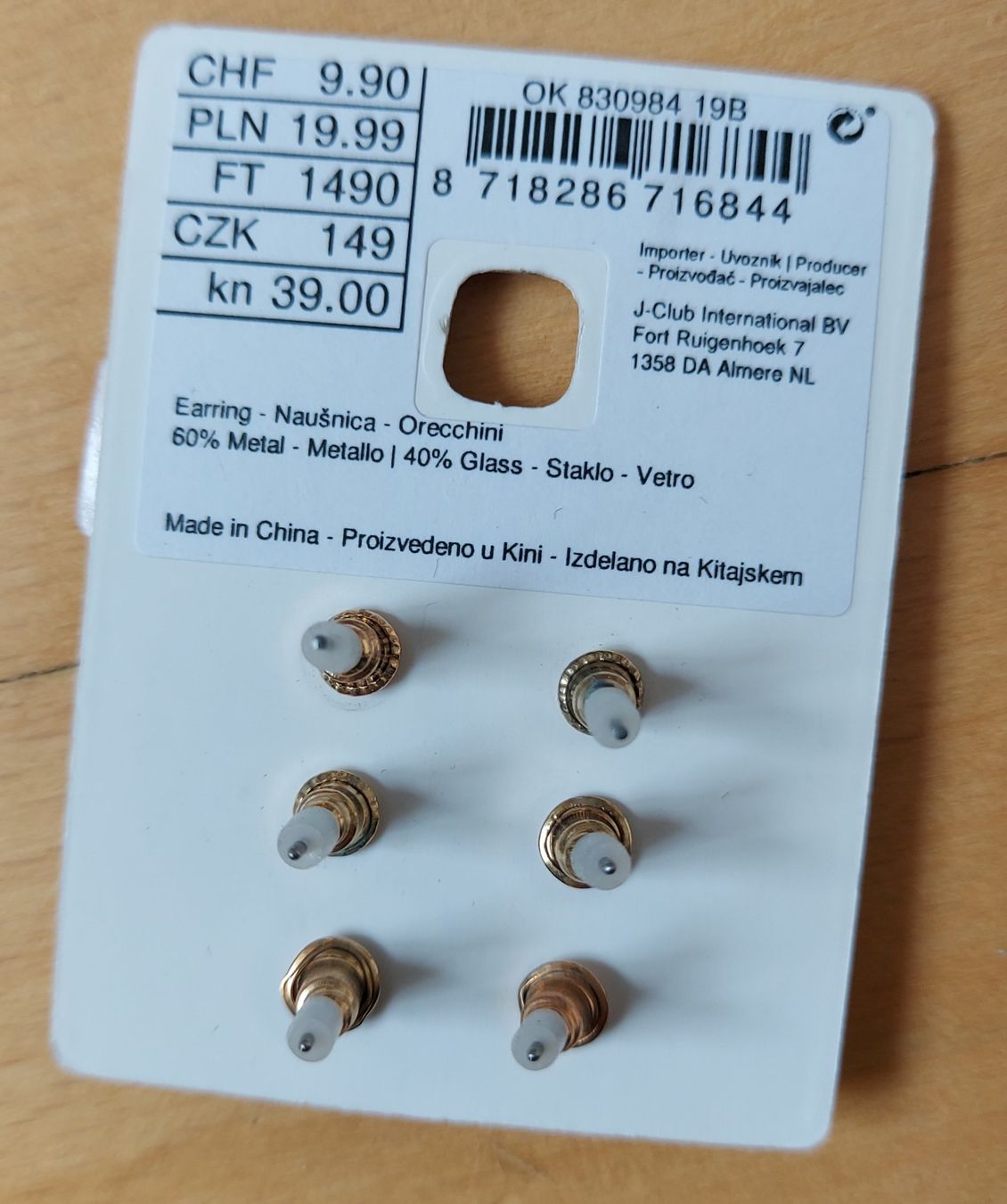Orecchini pendenti & Orecchini a lobo: Neuer Modeschmuck 6 Ohrstecker – Nuovo e nell'imballaggio originale da Basel venduto da Mazzo84 1