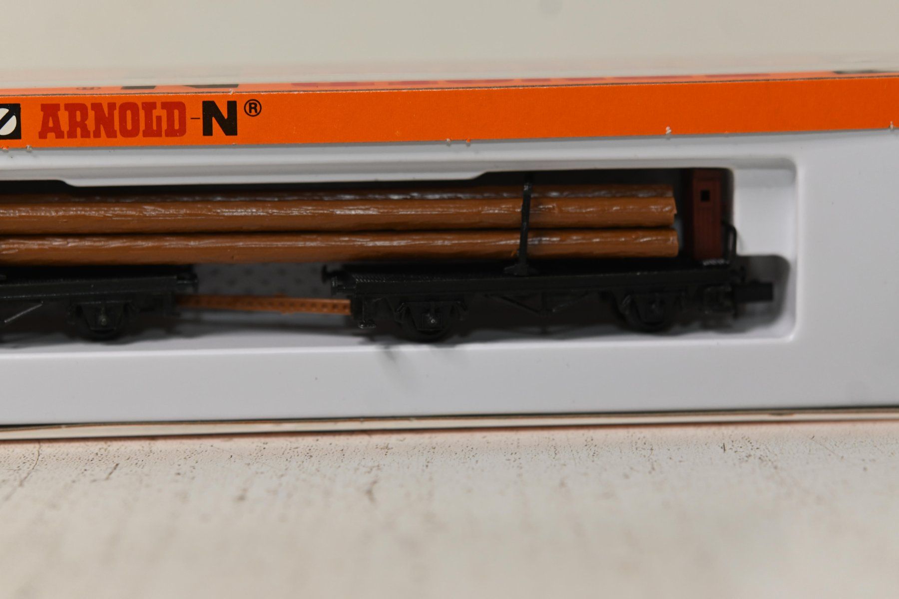 Arnold Modellini di ferrovie: Langholzwagen Arnold Spur N mit OVP – Usato da Laupen ZH venduto da Zmoewe 2