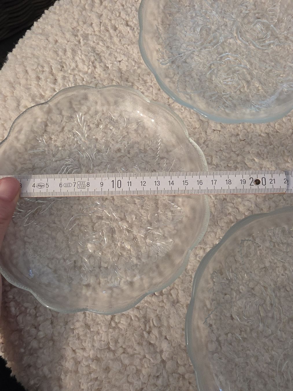 Piatti: 4 Dessertteller aus Glas mit Wellenrand – Usato da Zweidlen venduto da VG159 1