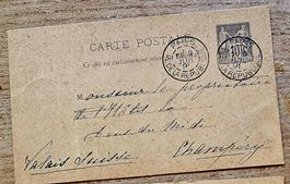 FRANCE entier postal PARIS - CHAMPERY, 1891