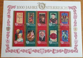 Österreich Kleinbogen postfrisch: 1000 Jahre Österreich 1997