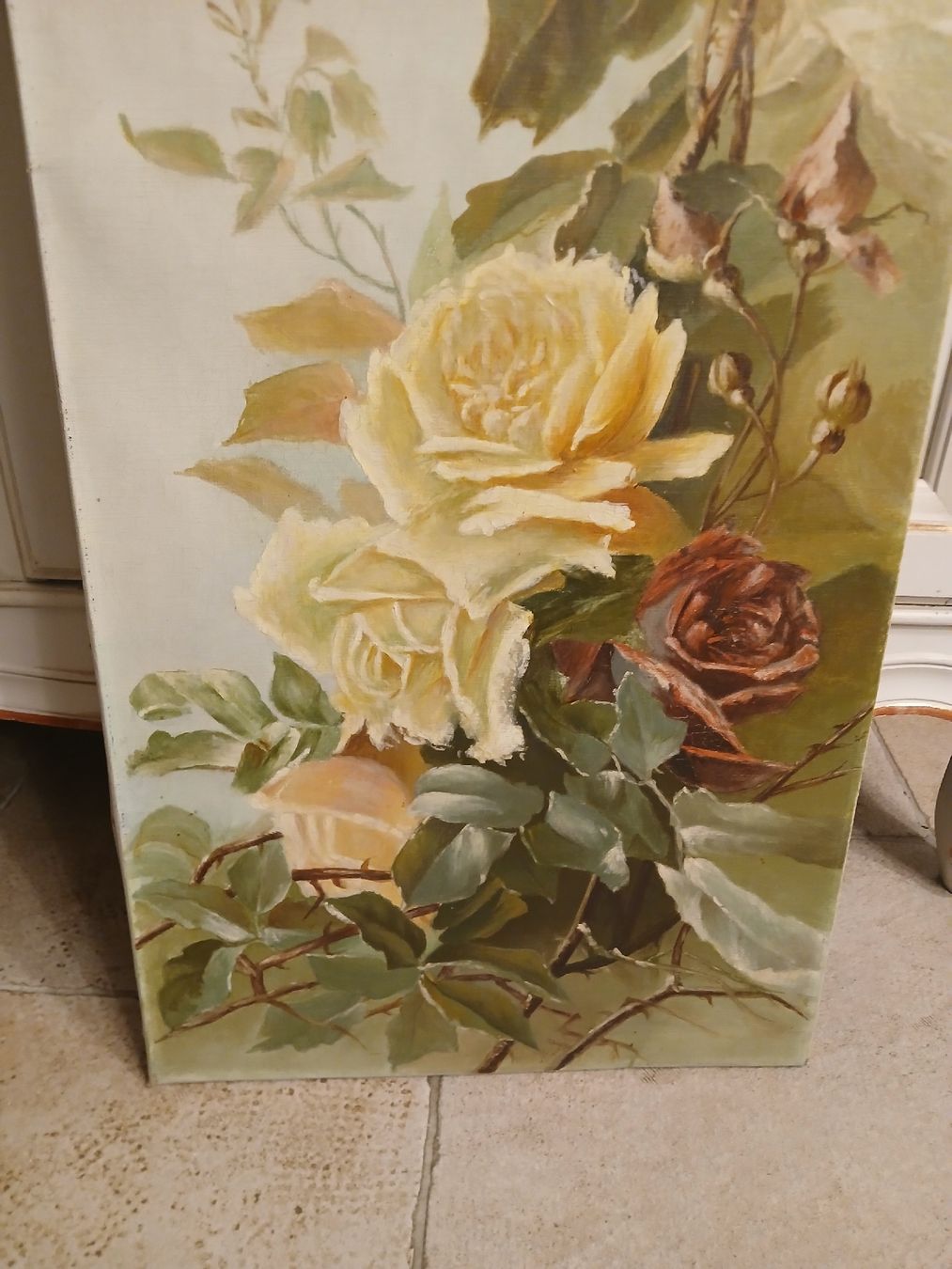 Dipinti: Ancien tableau aux Roses – Usato da Corcelles-Payerne venduto da evalyne 2