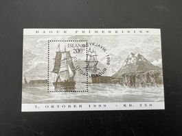 Island 1999 Schiff Block  ET-o  (A1053)