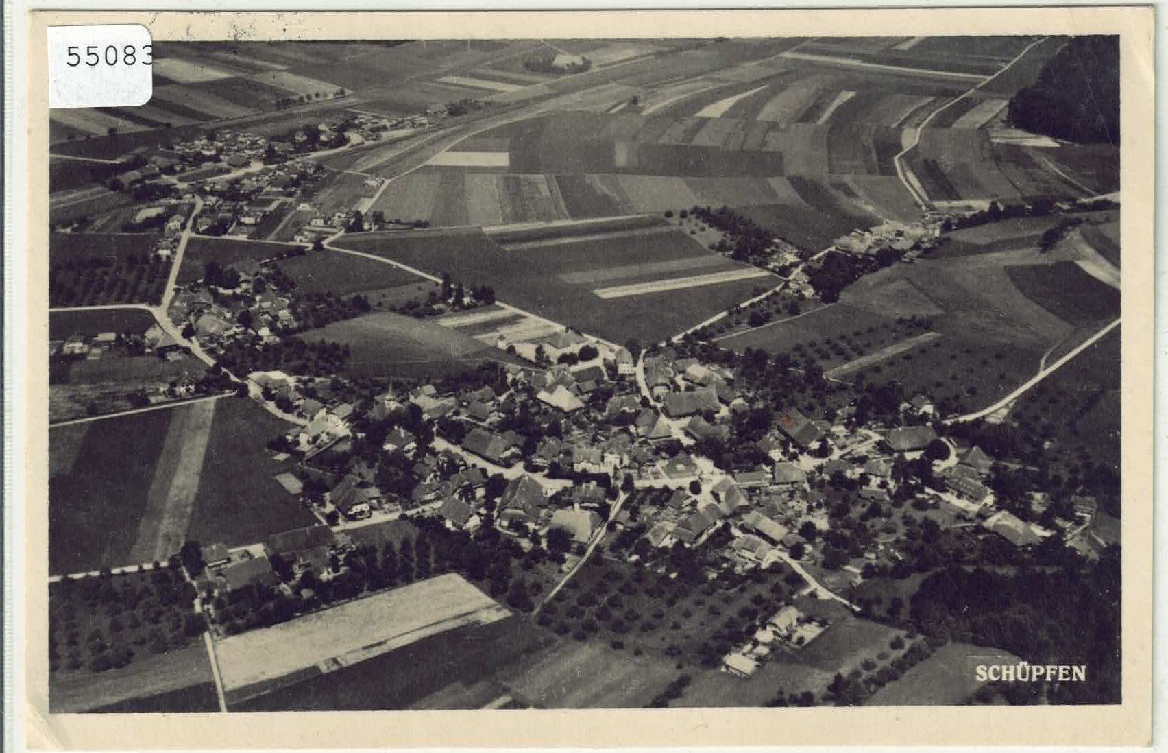 Cartoline postali: Flugaufnahme Schüpfen - B. Bachmann – Usato da Ettingen venduto da Kartenplanet