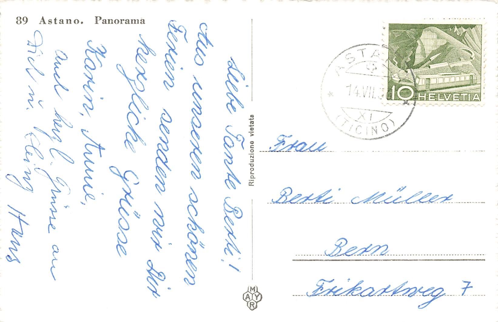Cartoline postali: Astano TI – Usato da Biasca venduto da Blenio71 1