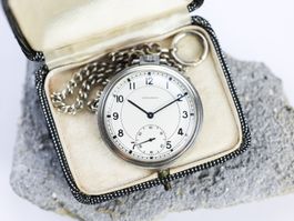 Vintage Longines Taschenuhr mit Kette