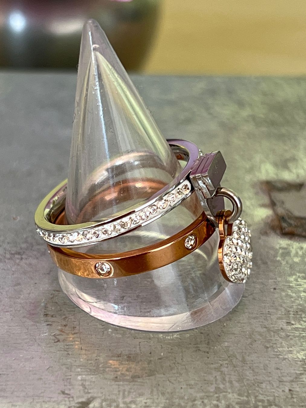 Anelli: Schöner funkelnder Ring Steel – Nuovo (secondo la descrizione) da Seon venduto da Sunny-Schmuck78 2