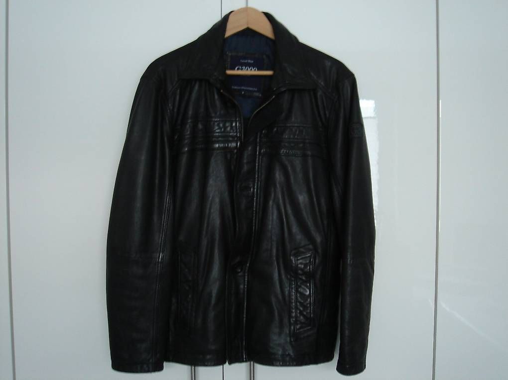 Giacche: Schwarze lange Herren Lederjacke – Usato da Bellach venduto da MikaSol