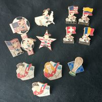 Fussball Pins WM 1994 USA, 13 Stück