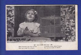 ENFANT - La Cage de Lili - Jeune Fille et son oiseau