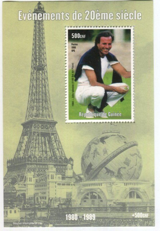 Tutti i francobolli: Block "Julio Iglesias". Guinea – Nuovo e nell'imballaggio originale da Basel venduto da Butsch5