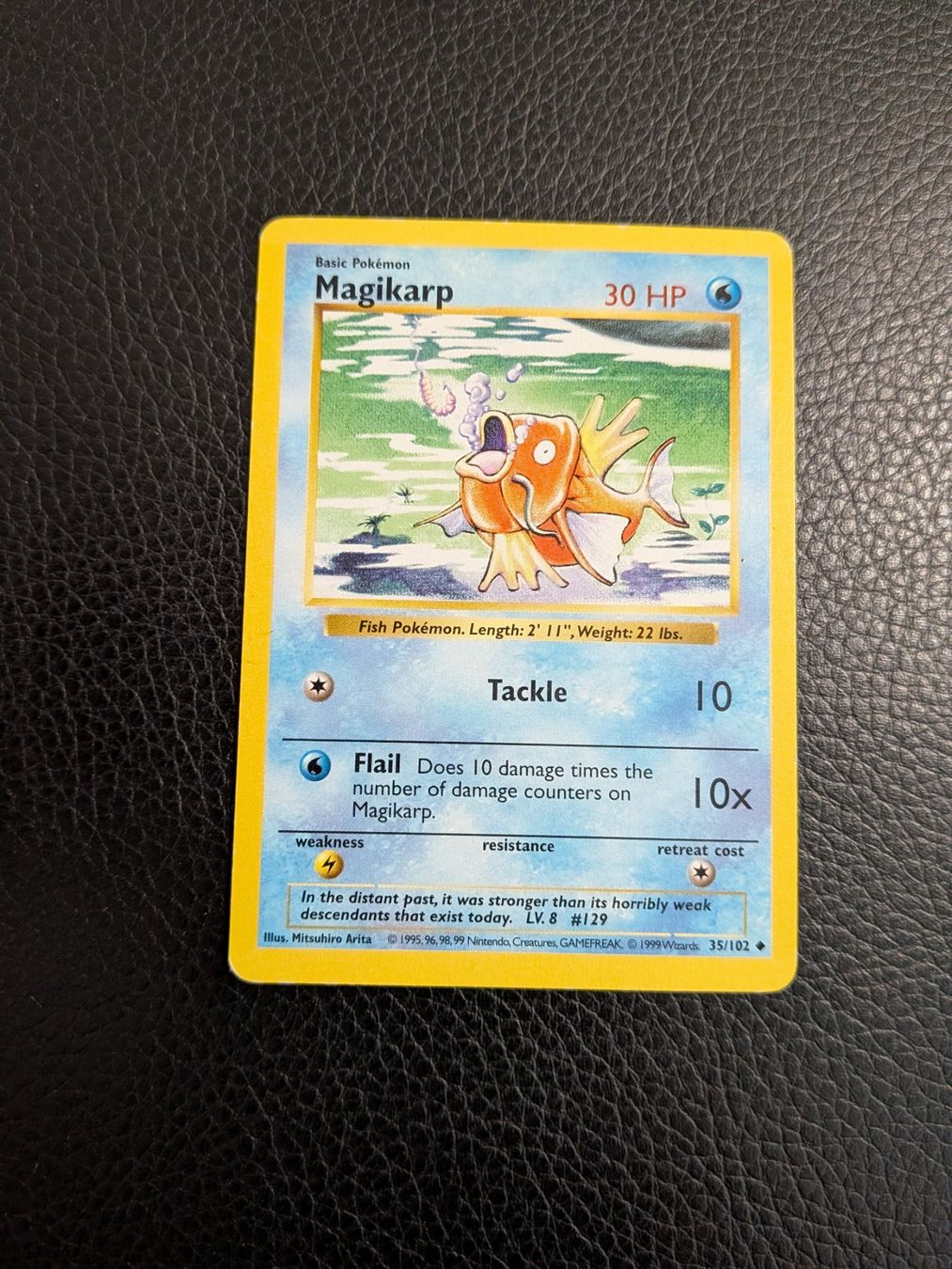 Pokémon Sammelbilder & Trading cards: 1999 Base Set Shadowless Magikarp 35/102 Ab 1 – Gebraucht aus Paradiso von Pkmn10