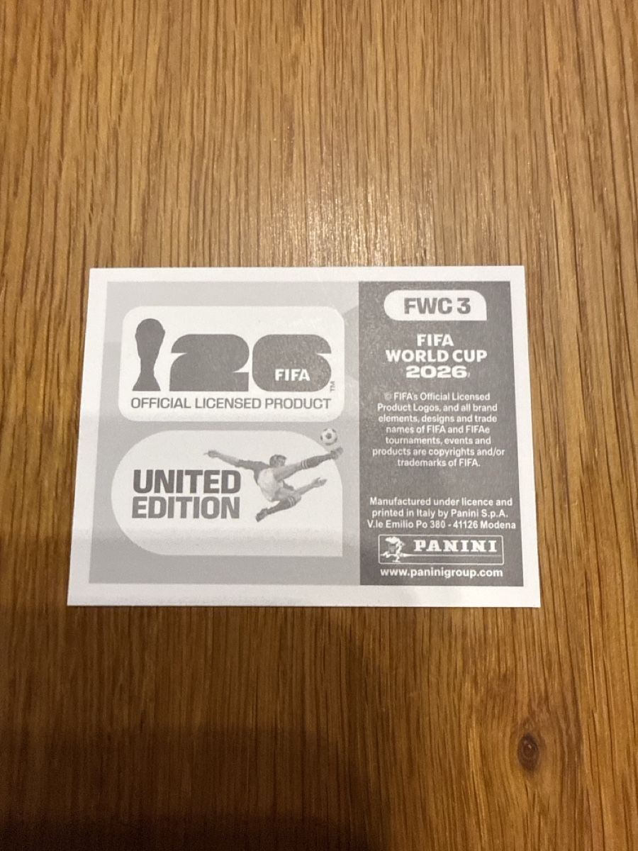 Panini Carte collezionabili: PANINI WM 2026 FWC3 – Nuovo (secondo la descrizione) da Ulisbach venduto da PET-030 1