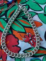 Statement Kette Silber Look Panzerkette Y2K Style Neu!