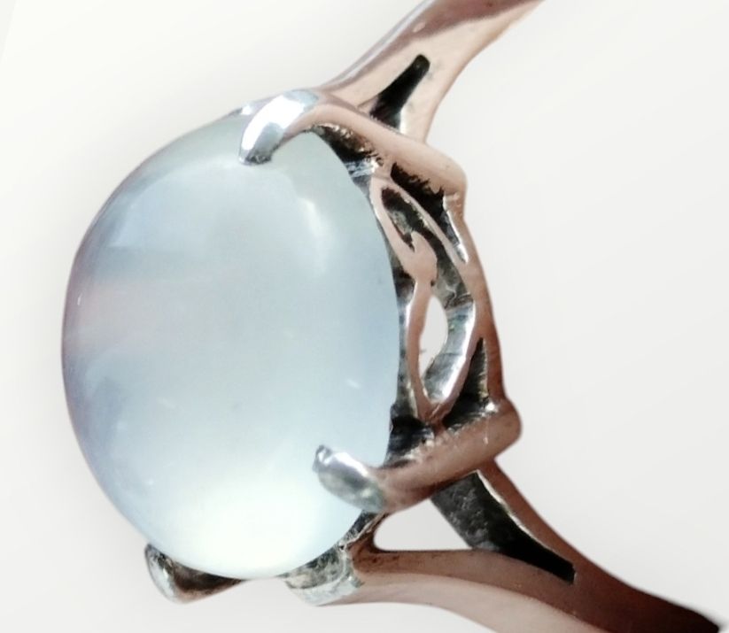 Anelli: ✨Antiker Cateye Mondstein Silber Ring – Usato da schwyz venduto da larry91sz 8