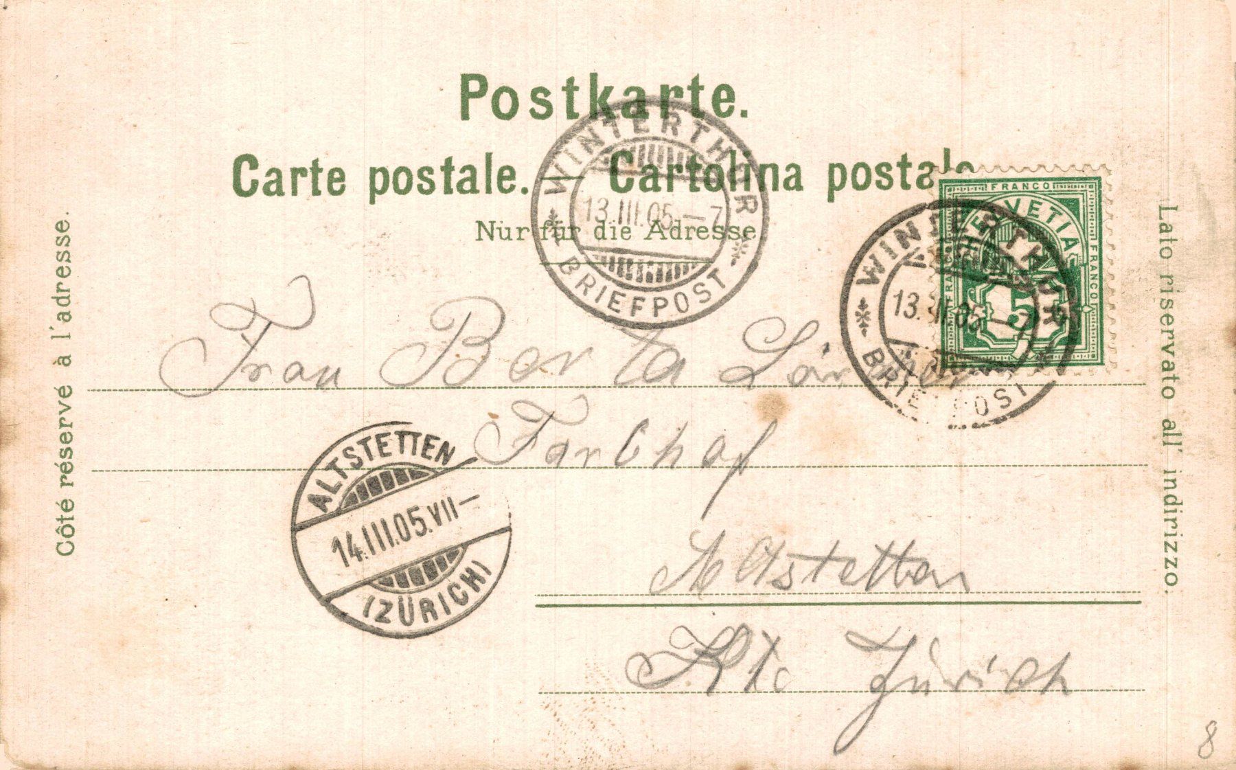 Cartes postales: Winterthur – D'occasion à Bronschhofen par Astore 1