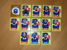 🇫🇷 13x Panini Team Frankreich - FRA 1,2,4-8,10-12,14,15,17