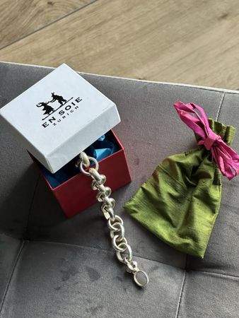Silber Armband EN SOIE Zürich, Panzerkette