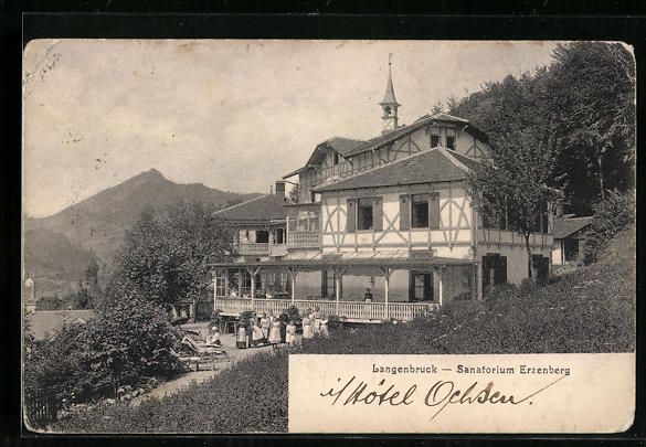 Cartoline postali: AK Langenbruck, Sanatorium Erzenberg – Usato da Berlin venduto da bartko-reher