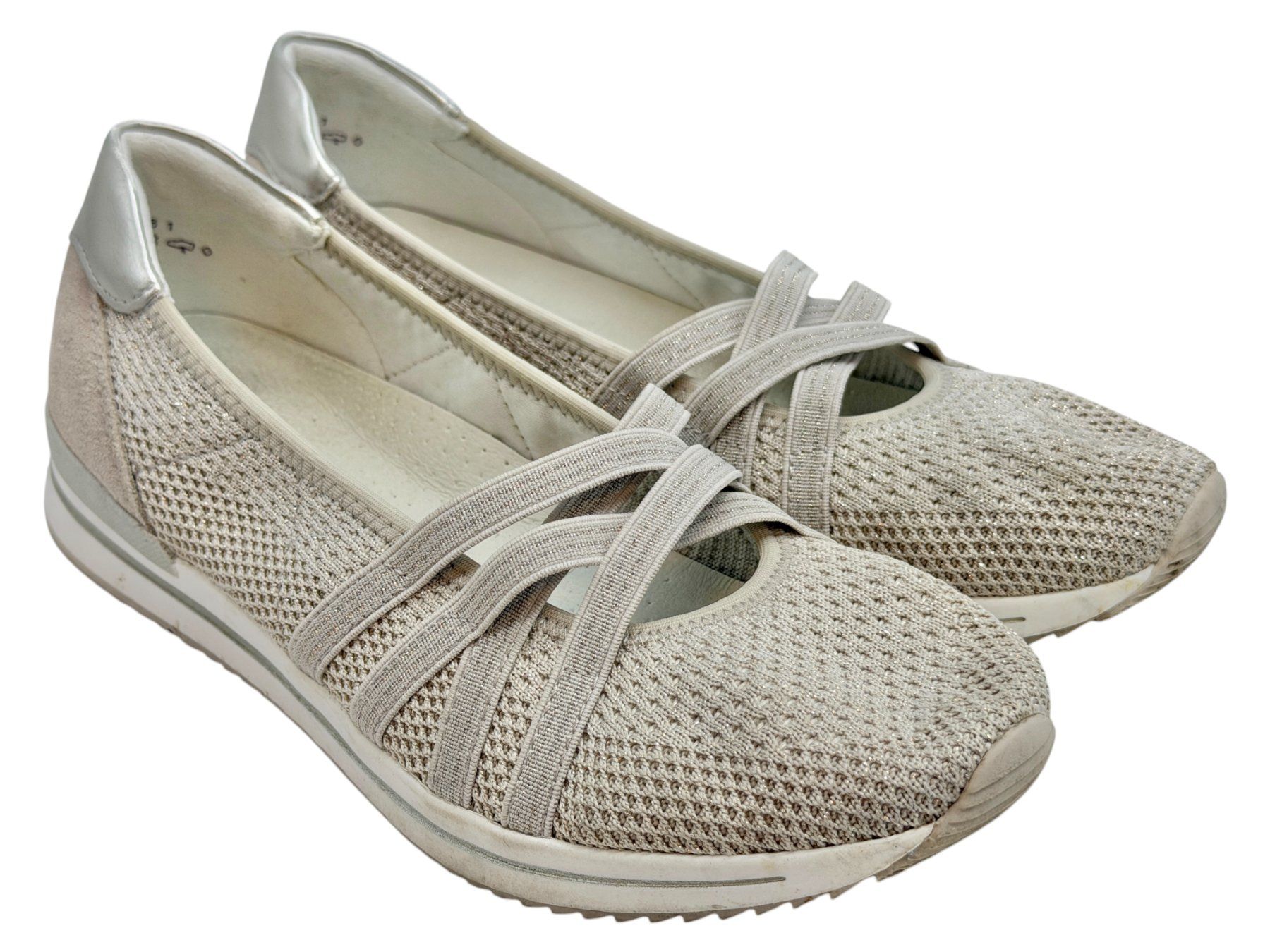 Scarpe da donna: Ballerines Medicus beige clair textile. Pointure 38 – Usato da Cossonay-Ville venduto da PatineDuTemps