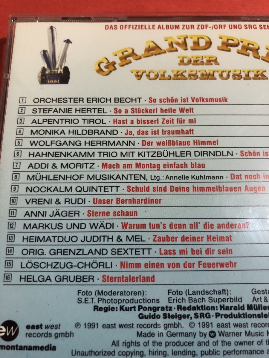 CD: Grand Prix der Volksmusik 1991 CD – Usato da Flaach venduto da rubo7 1