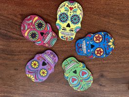 💀 Totenkopf/ Sante Muerte  Deko/Untersetzer (5 St)