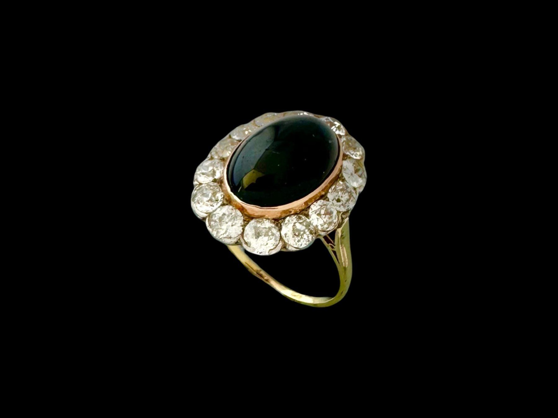 Anelli: Antiker Saphir - Diamant - Ring um 1900, ca. 6,70 ct – Usato da Zuzwil SG venduto da artimmo 4