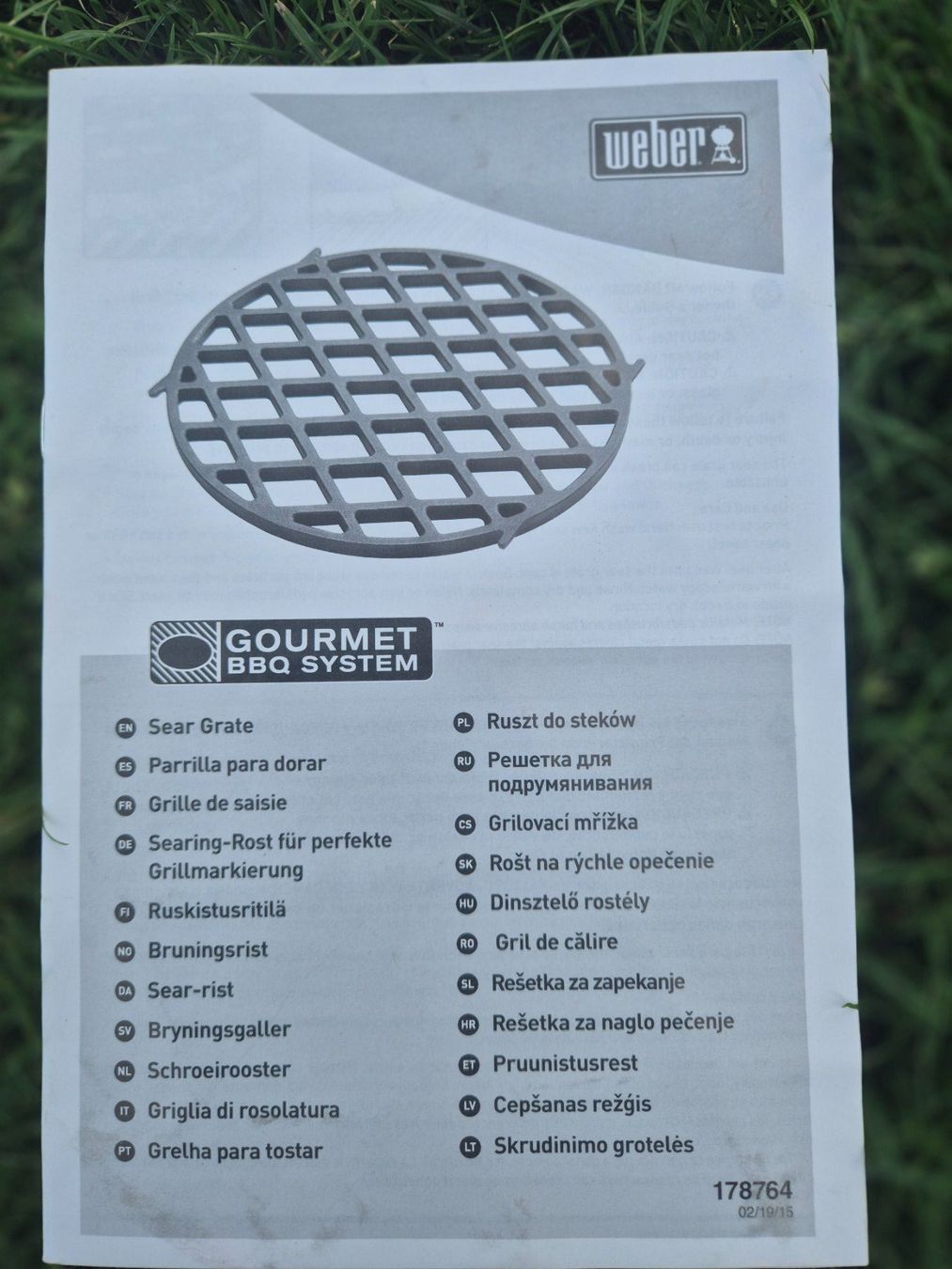 Weber Griglie: Grillzubehör Weber Gourmet BBQ- System Sear Grate – Nuovo e nell'imballaggio originale da Abtwil SG venduto da Delfine5 5