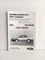 Brochure Ford 1987 (Suisse) Sammelpreisliste Prix courant