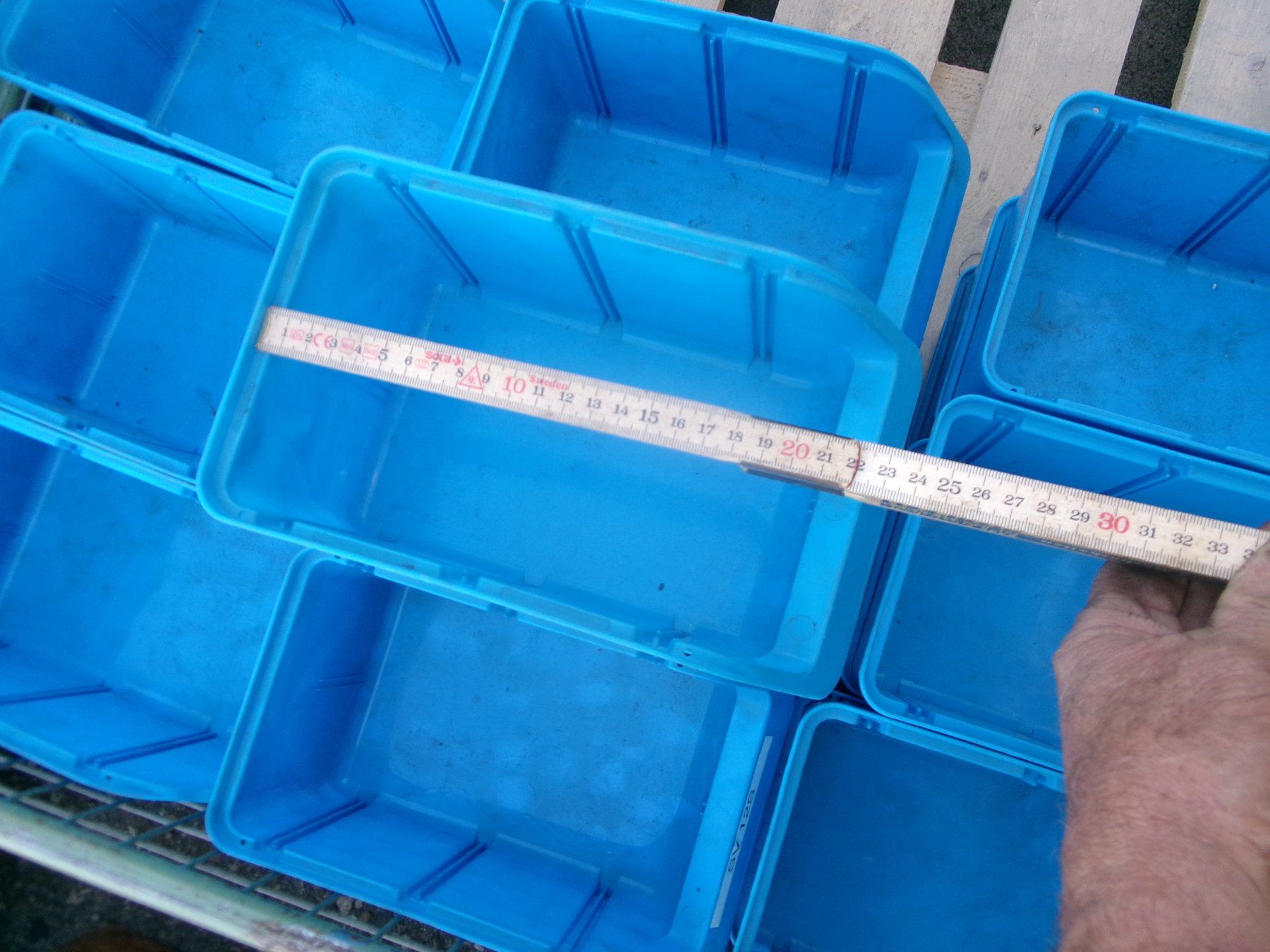 Contenitori & Simili: Blaue Lagerboxen / Stapelboxen, robust, 28 Stk,  Lagerfix – Usato da Eschenbach SG venduto da GM-29 1