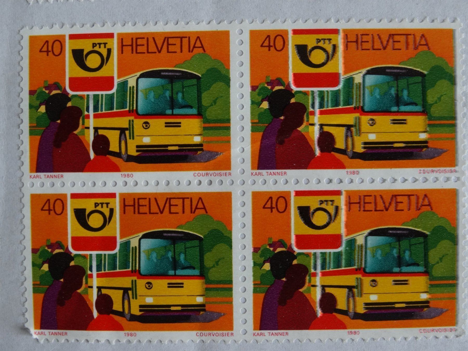 Tutti i francobolli: PTT Briefmarken Viererblock 1980 – Usato da Scherz venduto da Atopolino