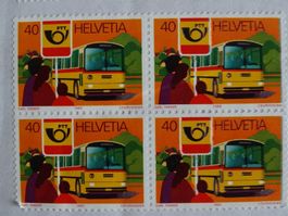 PTT Briefmarken Viererblock 1980