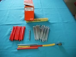 Set aus Langdübeln und Torx Senkkopfschrauben neu