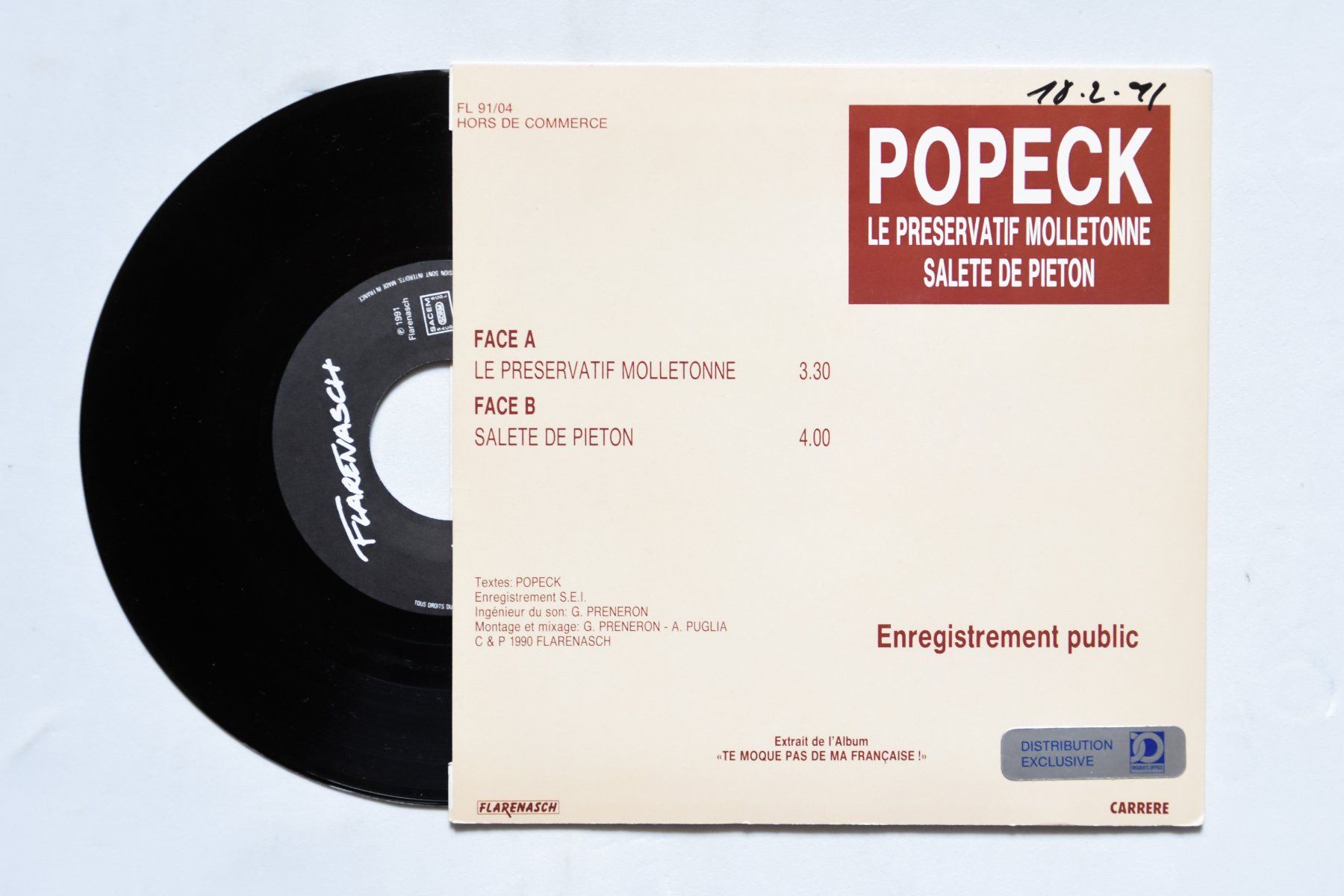 Vinyles: Popeck - Le préservatif molletonné – D'occasion à Belmont-sur-Yverdon par ag97 1
