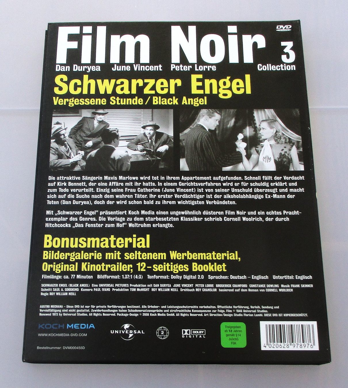 Tous les DVDs: SCHWARZER ENGEL - Peter Lorre/June Vincent – D'occasion à Wattwil par Muriel10 1