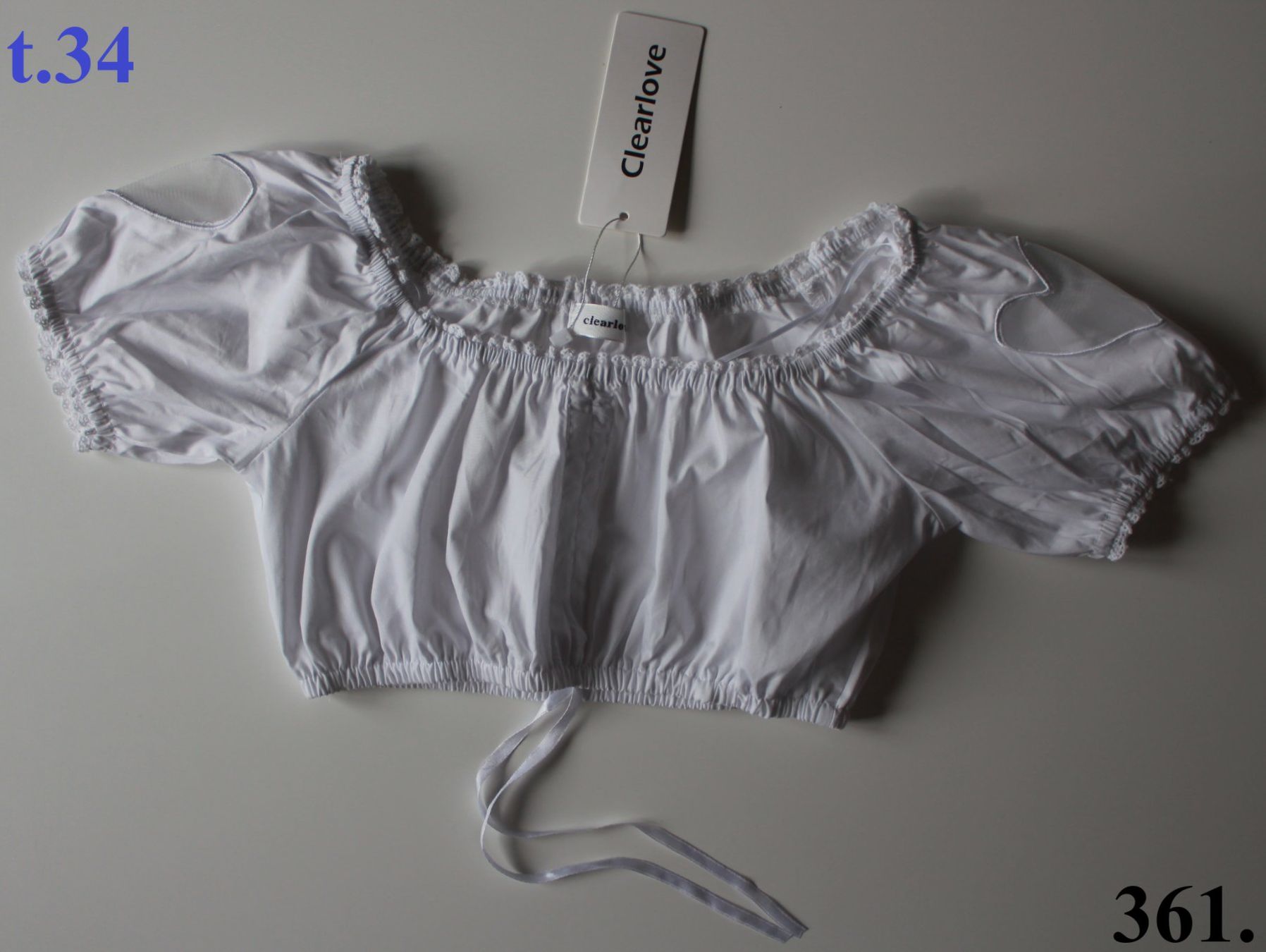 Costumi: Blouse Dirndl  /  Dirndlbluse   t. 34     NEU! – Nuovo e nell'imballaggio originale da Peseux venduto da Gilloss