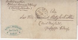 BoM Amtsbrief Aarau - Altglashütten, Taufanzeige 1870
