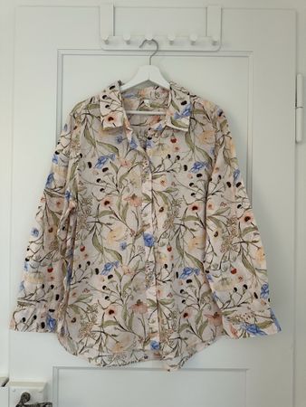 Damen Hemd H&M Linen Blend floral Grösse L