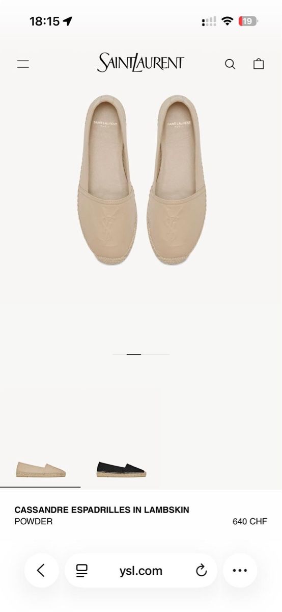 Saint Laurent Damenschuhe: YSL MONOGRAM ESPADRILLES IN LAMBSKIN Gr.38 NEU – Neu und originalverpackt aus Pfäffikon SZ von EMMA0111 5