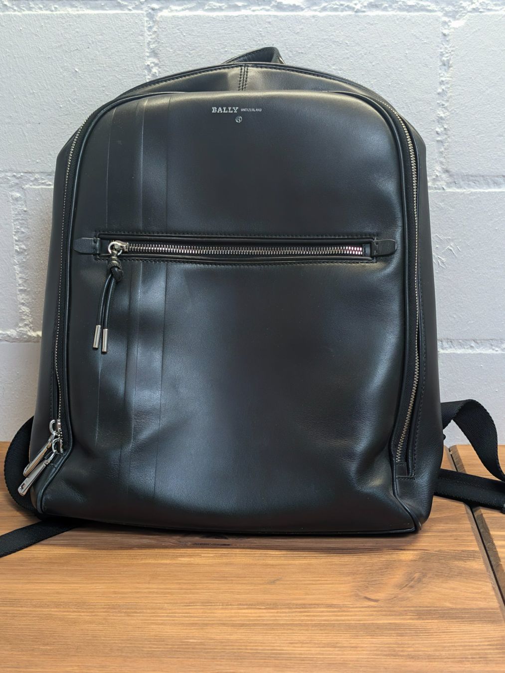 Bally Zaini: Bally DEVION Leder-Rucksack schwarz, 2 Haupt-Fächer – Usato da Uetikon am See venduto da Hobbes23