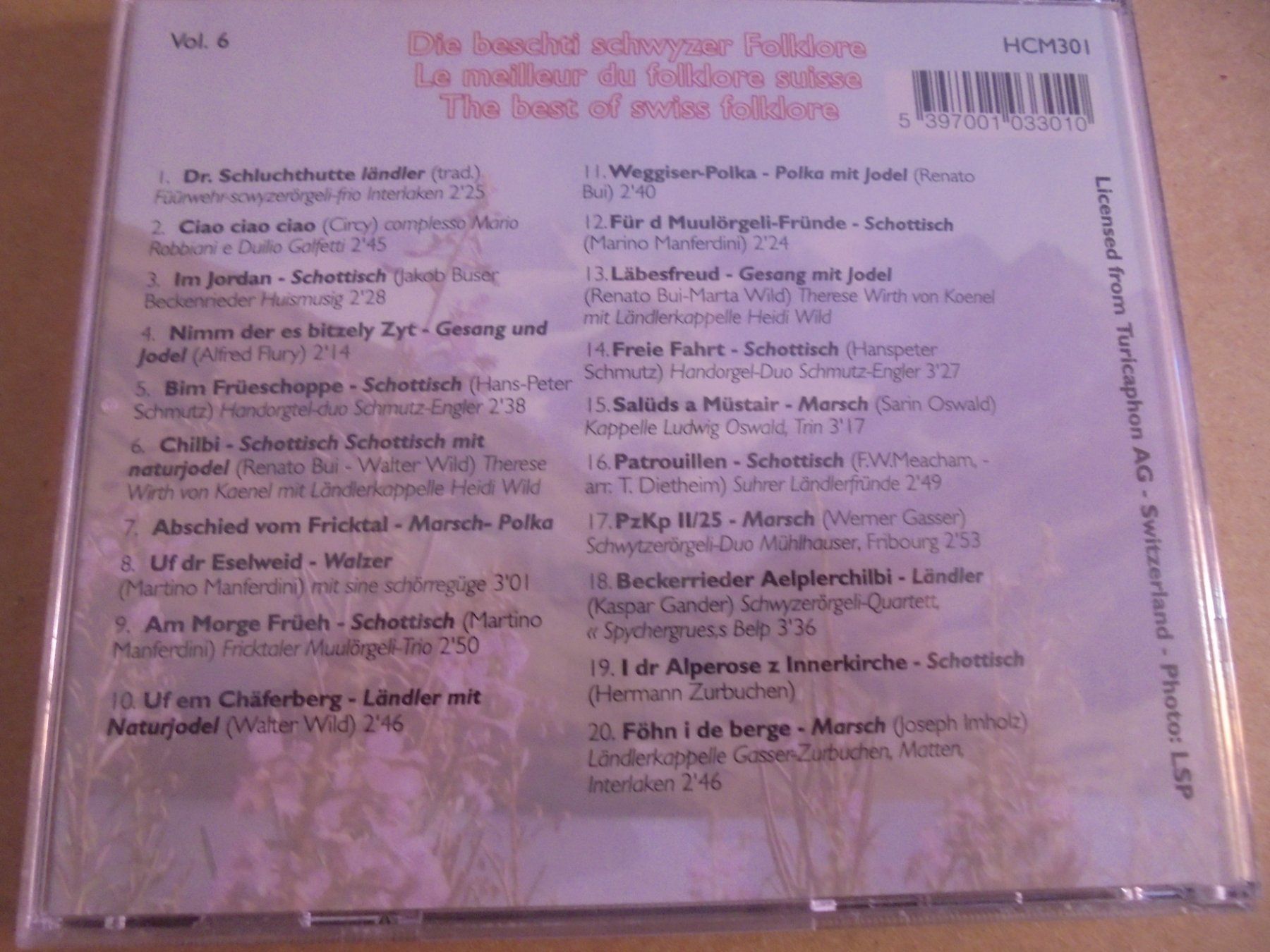 CDs: CD " Die beschti schwyzer Folklore, vol. 6 " – Gebraucht aus Crissier von Promopost 1