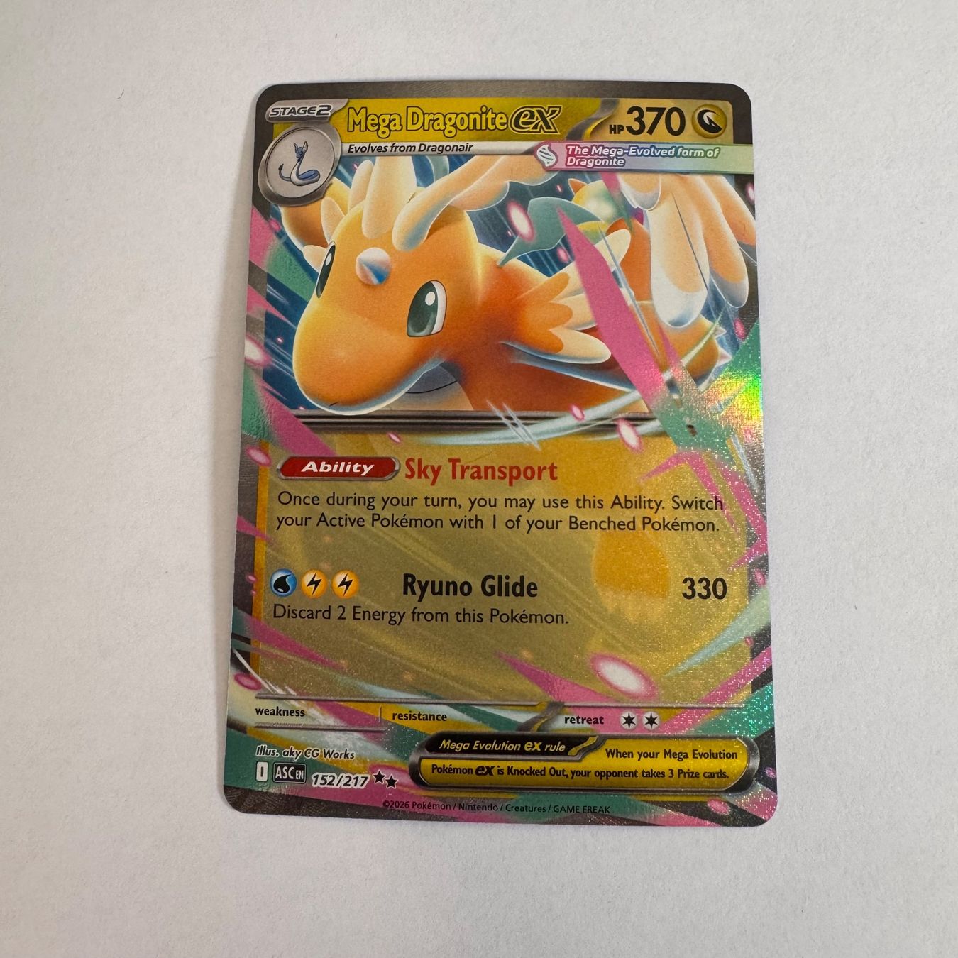 Pokémon Sammelbilder & Trading cards: Pokémon ASC - Mega Dragonite 126 / 217 - ENG – Neu (gemäss Beschreibung) aus Staad SG von miaCards