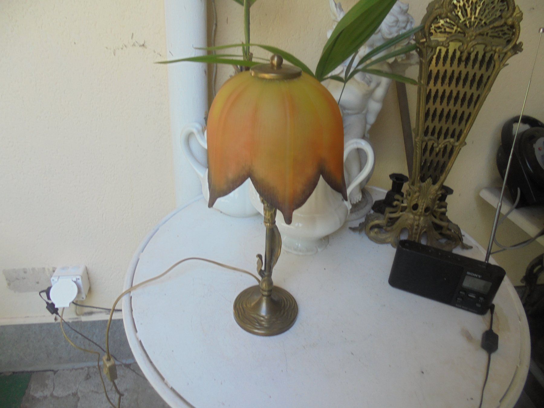Lampade: Alte Tischlampe, ca. 1950-60 – Usato da Camorino venduto da Hunpete 1