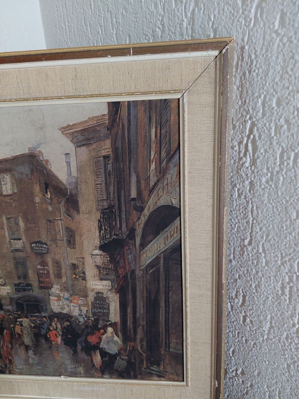 Foto & Immagini: Gemälde von P. Sala, Strassenszene mit Pferd – Usato da Muttenz venduto da bea_mmf9 2