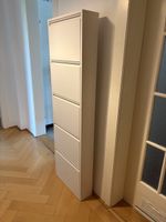 Schuhschrank INTERIO, 5 Klappen, Metall, weiss