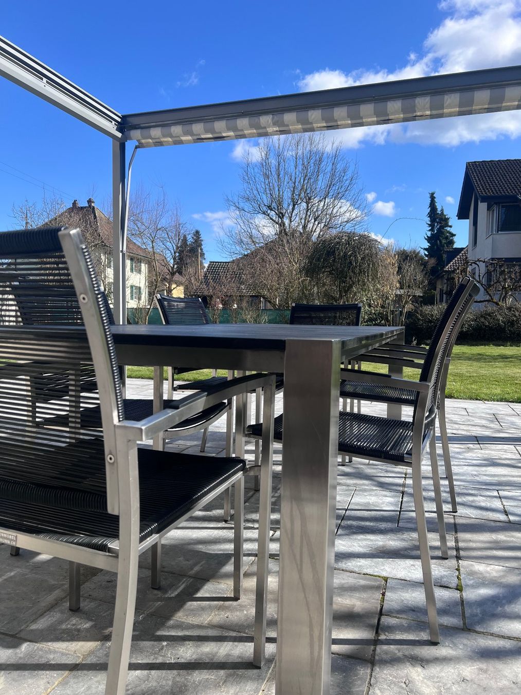Hunn Tischset: Hochwärtiges Gartentischset + 6 passende Stühle – Gebraucht aus Gränichen von fre_dy120 2