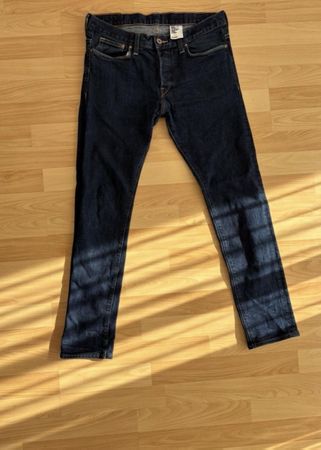 2x Herren Skinny Jeans – Schwarz & Blau – guter Zustand 
