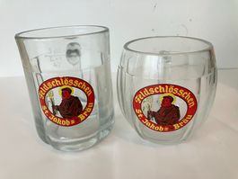 2 Biergläser Feldschlösschen St. Jakob Bräu, 3dl