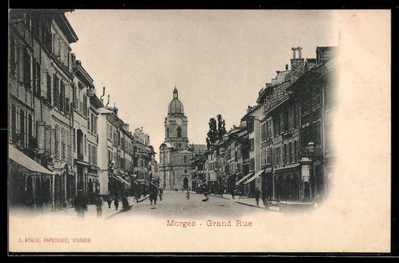Ansichtskarten: AK Morges, Grand Rue – Gebraucht aus Berlin von bartko-reher