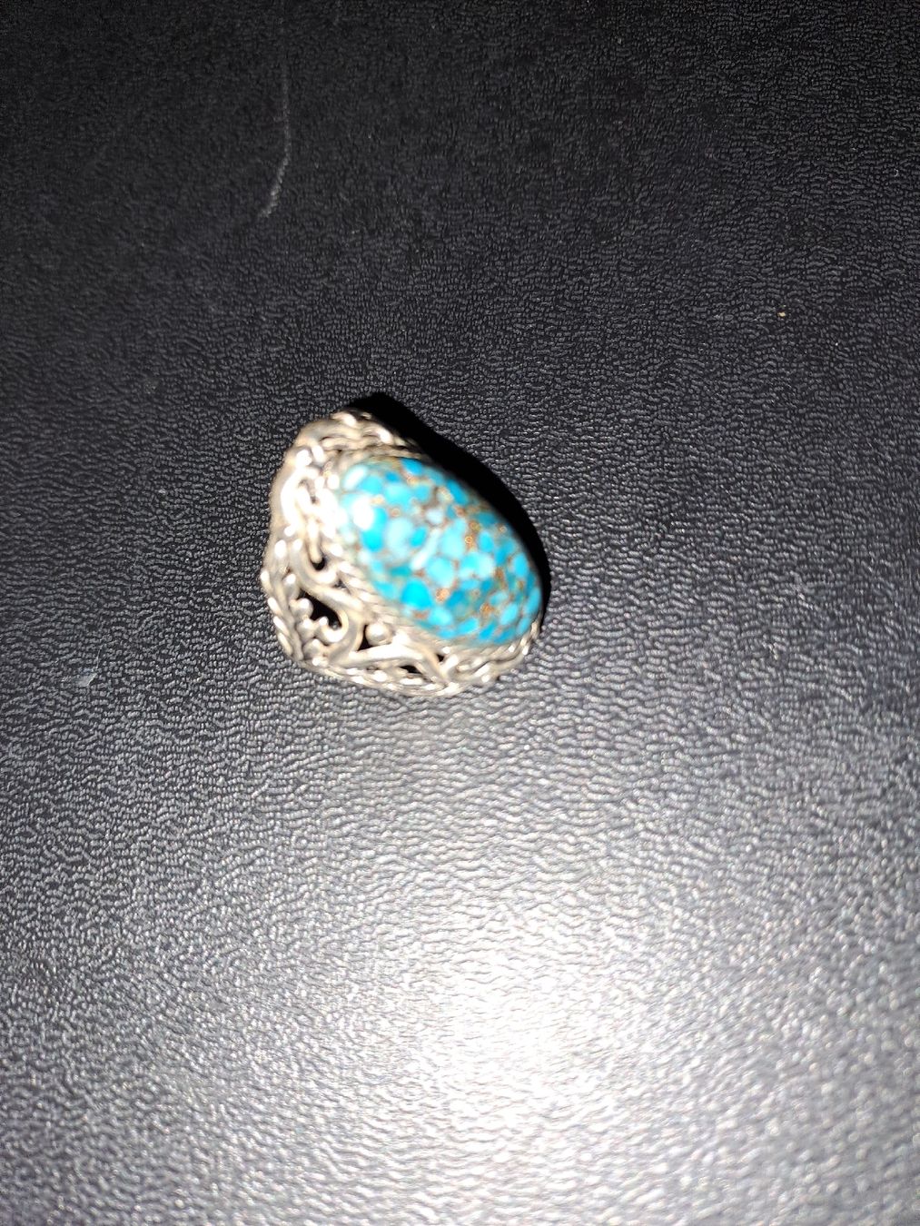 Anelli: Silber Ring mit Türkis, 925 Silber, Grösse 58 – Usato da Belp venduto da bea_2752 2